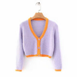 Knitted Retro Crop Cardigan
