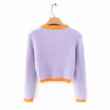 Knitted Retro Crop Cardigan