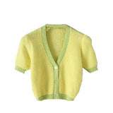 Knitted Retro Crop Cardigan