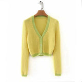 Knitted Retro Crop Cardigan