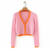 Knitted Retro Crop Cardigan