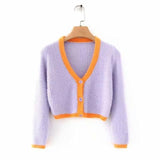 Knitted Retro Crop Cardigan