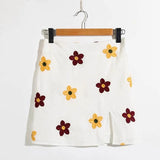 High Waisted Cut Mini Skirt