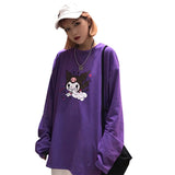 "Kuromi" Oversized Long Sleeve Shirt