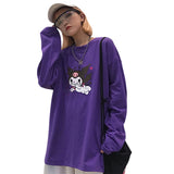 "Kuromi" Oversized Long Sleeve Shirt