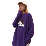 "Kuromi" Oversized Long Sleeve Shirt