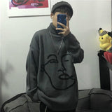 Knitted Geometric Portrait Turtleneck