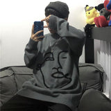 Knitted Geometric Portrait Turtleneck