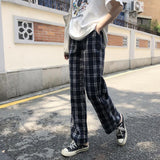 Plaid High Waisted Trousers