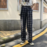 Plaid High Waisted Trousers