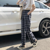 Plaid High Waisted Trousers