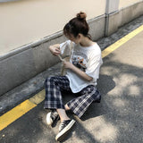 Plaid High Waisted Trousers
