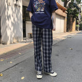 Plaid High Waisted Trousers