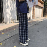 Plaid High Waisted Trousers