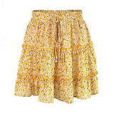 Ruffled Floral Mini Skirt