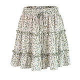 Ruffled Floral Mini Skirt