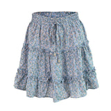 Ruffled Floral Mini Skirt