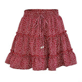 Ruffled Floral Mini Skirt