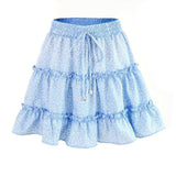 Ruffled Floral Mini Skirt