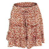 Ruffled Floral Mini Skirt