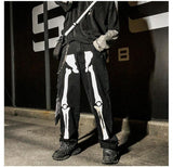 Hand Painted Skeleton Raw Denim