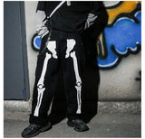 Hand Painted Skeleton Raw Denim