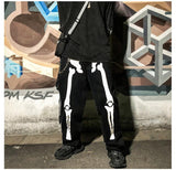 Hand Painted Skeleton Raw Denim