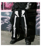 Hand Painted Skeleton Raw Denim