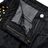 Sun Moon Stars High Waisted Jeans