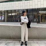 High Waisted Straight Leg Sweatpants