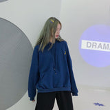 Crescent Moon Embroidered Hoodie