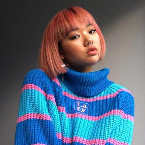 "Lazy" Thick Knit Turtleneck