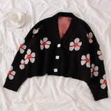 Knitted Flower Cardigan