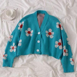 Knitted Flower Cardigan