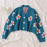 Knitted Flower Cardigan