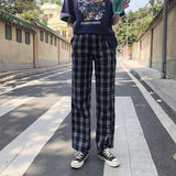 Plaid High Waisted Trousers