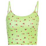 Spaghetti Strap Floral Crop Top