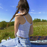 Violet Floral Crop Top