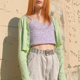 Violet Floral Crop Top
