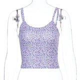 Violet Floral Crop Top