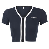 Cute And Psycho Retro Fitted Zip Up Crop