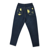 Sun Moon Stars High Waisted Jeans