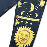 Sun Moon Stars High Waisted Jeans