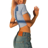 Preppy Short Sleeve Mini Skirt 2 Piece Set