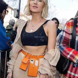 Double Leather Crossbody Bags