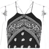 Bandana Spaghetti Strap Crop Top