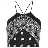 Bandana Spaghetti Strap Crop Top