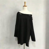 Frayed & Distressed 3/4 Long Sleeve Sweatshirt