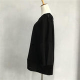 Frayed & Distressed 3/4 Long Sleeve Sweatshirt