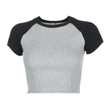 Cropped Retro Ringer Tee
